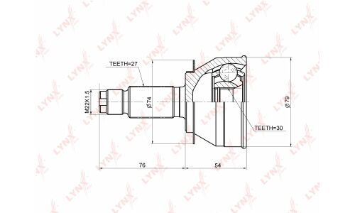 ШРУС LYNXauto, внешний, арт. CO-3679