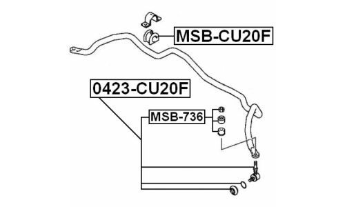 Втулка стабилизатора Febest, арт. MSB-CU20F