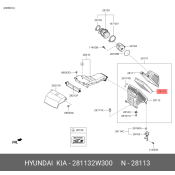 Фильтр воздушный Hyundai/Kia, арт. 28113-2W300