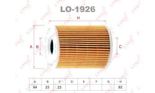 Вставка фильтра масляного LYNXauto, арт. LO-1926
