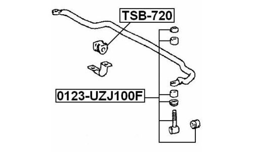 Втулка стабилизатора Febest, арт. TSB-720