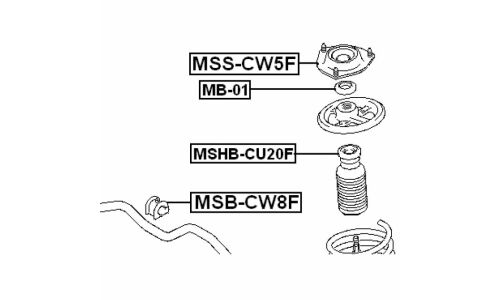 Опора амортизатора Febest передняя, правая/левая, арт. MSS-CW5F