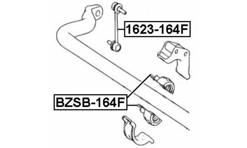 Втулка стабилизатора Febest, арт. BZSB-164F