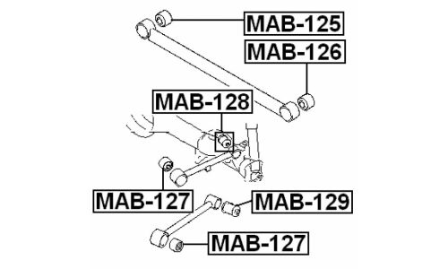 Сайлентблок Febest, арт. MAB-128