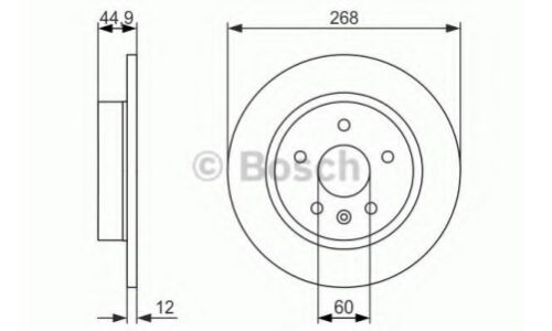 Диск тормозной | зад Bosch, арт. 0 986 479 645