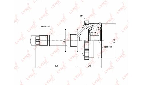 ШРУС LYNXauto, внешний, арт. CO-3701A