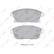 Колодки тормозные дисковые LYNXauto передние, комплект на ось (4 шт), арт. BD-1813