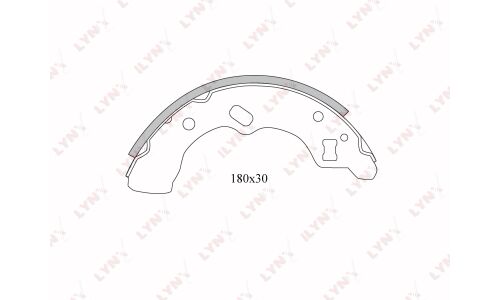 Колодки тормозные барабанные LYNXauto, комплект на ось (4 шт), арт. BS-5102