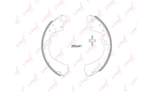 Колодки тормозные барабанные LYNXauto, комплект на ось (4 шт), арт. BS-5711
