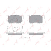 Колодки тормозные дисковые LYNXauto задние, комплект на ось (4 шт), арт. BD-3434
