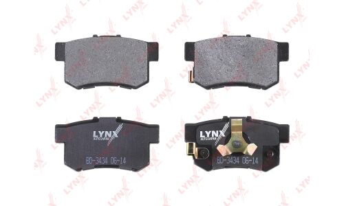 Колодки тормозные дисковые LYNXauto задние, комплект на ось (4 шт), арт. BD-3434