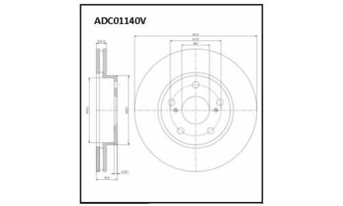 Диск тормозной Allies Nippon, передний, арт. ADC01140V
