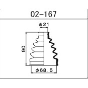 Пыльник ШРУСа Maruichi, наружный, арт. 02-167