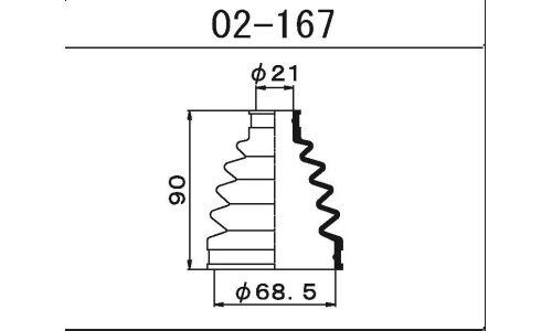 Пыльник ШРУСа Maruichi, наружный, арт. 02-167