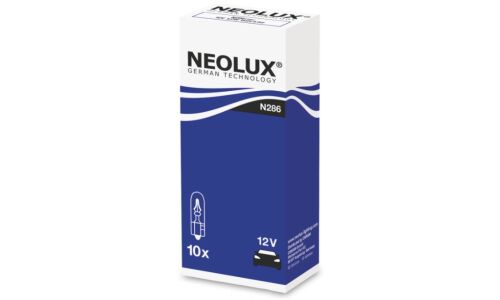 Лампа Neolux Standard W1.2W (W2x4.6d, T5), 12В, 1.2Вт, 1 шт, арт. N286