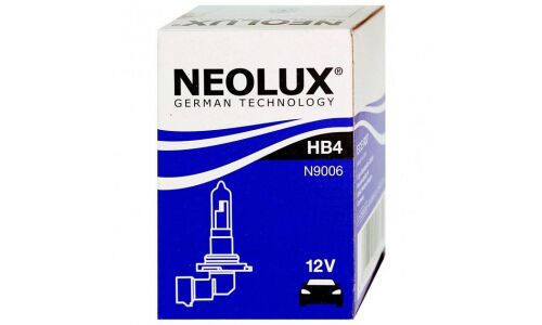 Лампа галогенная NEOLUX HB4 (9006) (P22d, T12), 12В, 51Вт, 3200К, 1 шт