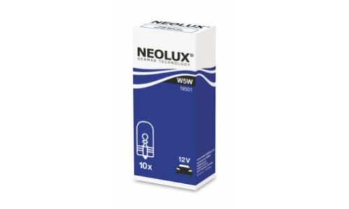 Лампа Neolux Standard W5W (W2.1x9.5d, T10), 12В, 5Вт, арт. N501