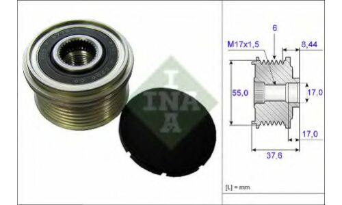 Шкив генератора INA ременной, арт. 535 0246 10