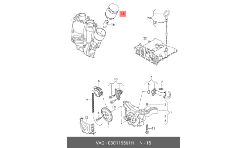 Фильтр масляный VAG