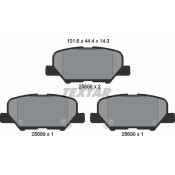 Колодки тормозные дисковые Textar, задние, комплект на ось (4 шт), арт. 2568801
