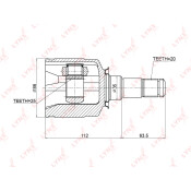 ШРУС LYNXauto, внутренний, арт. CI-3726