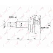 ШРУС LYNXauto, внешний, арт. CO-3704