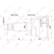 ШРУС LYNXauto внешний, арт. CO-3706