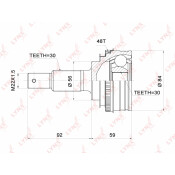 ШРУС LYNXauto, внешний, арт. CO-3710A