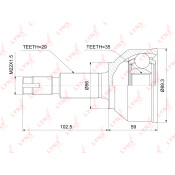 ШРУС LYNXauto, внешний, арт. CO-3742