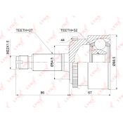 ШРУС LYNXauto, внешний, арт. CO-3745A