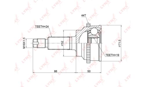 ШРУС LYNXauto, внешний, арт. CO-3771A