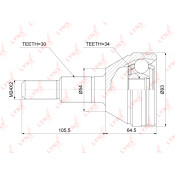 ШРУС LYNXauto, внешний, арт. CO-3779