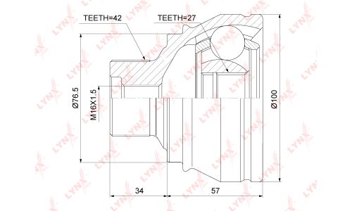 ШРУС LYNXauto, внешний, арт. CO-3829