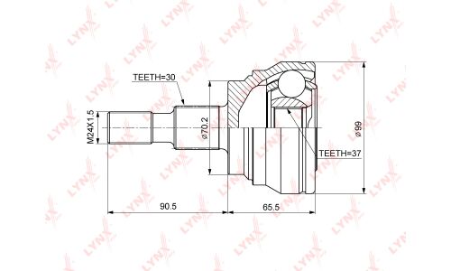 ШРУС LYNXauto, внешний, арт. CO-3852
