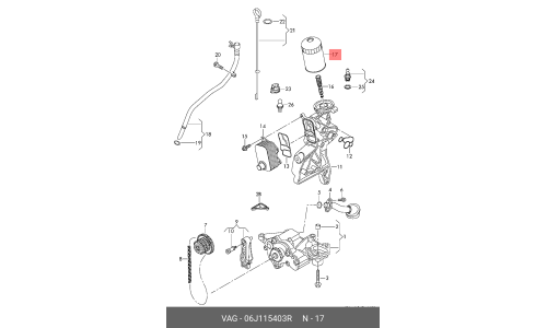 Фильтр масляный VAG, арт. 06J 115 403 R