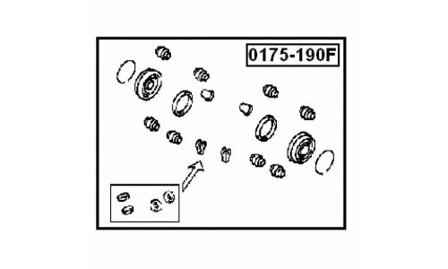 Ремкомплект тормозного суппорта Febest, арт. 0175-190F