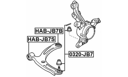 Сайлентблок Febest, арт. HAB-JB7B