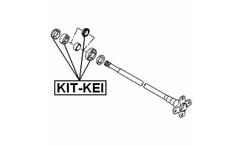 Подшипник полуоси Febest, арт. KIT-KEI