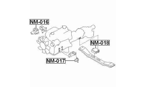 Опора (подушка) двигателя Febest, арт. NM-017