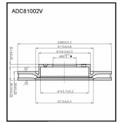 Диск тормозной | перед Allied Nippon, арт. ADC81002V