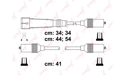 Провода высоковольтные LYNXauto, класс E, комплект 5 шт, арт. SPE1202