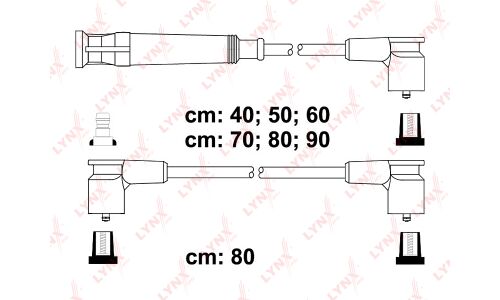 Комплект высоковольтных проводов (класс E) LYNXauto, арт. SPE1409