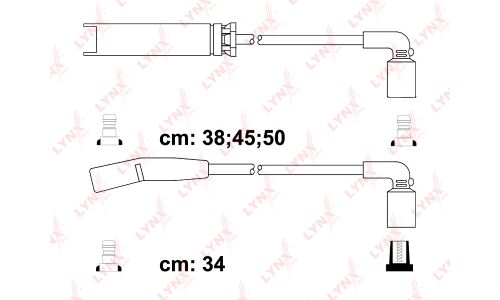 Провода высоковольтные LYNXauto, класс E, комплект 4 шт, арт. SPE1803
