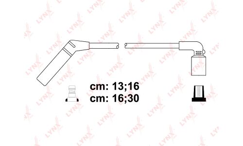 Провода высоковольтные LYNXauto, класс E, комплект 4 шт, арт. SPE1812