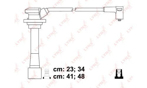 Провода высоковольтные LYNXauto, класс E, комплект 4 шт, арт. SPE4409