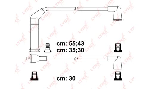 Провода высоковольтные LYNXauto, класс E, комплект 5 шт, арт. SPE5513