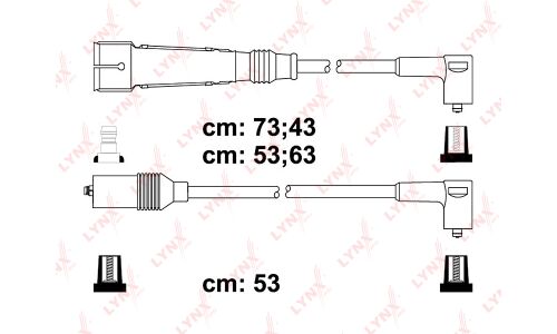 Провода высоковольтные LYNXauto, класс E, комплект 5 шт, арт. SPE8023