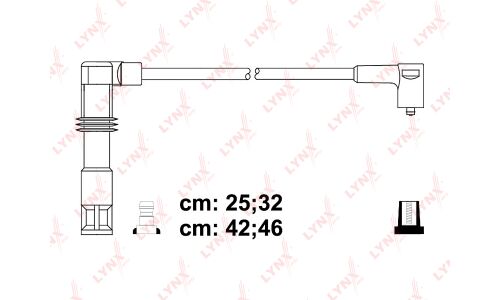 Комплект высоковольтных проводов (класс E) LYNXauto, арт. SPE8028