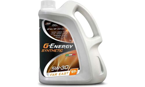 Масло моторное G-Energy Synthetic Far East 5w30, синтетическое, API SP, ILSAC GF-6A, для бензинового двигателя, 4л, арт. 253142415