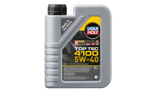 Масло моторное Liqui Moly Top Tec 4100 5w40, синтетическое, API SN, ACEA C3, универсальное, 1л, арт. 3700/9510/9510